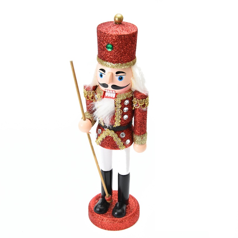 Christmas Decoration – Glitter Nutcracker, Assorted Colour, 25cm