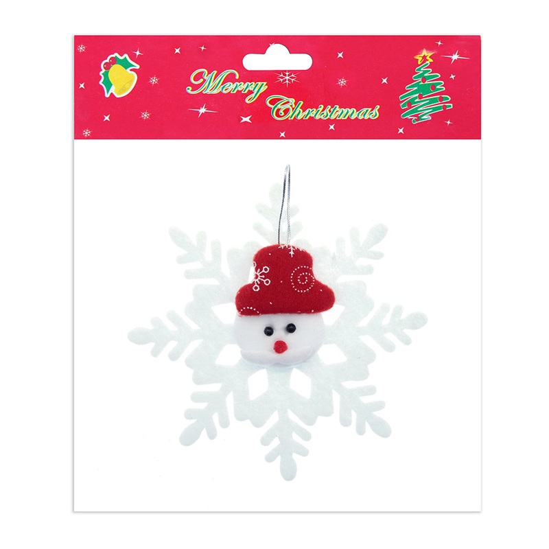 Christmas Decoration Hanging 15Cm- Santa Claus On Snowflake