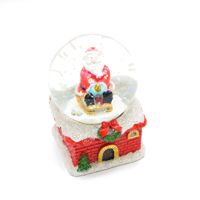Christmas Snow Globe Waterball – Santa on Chimney