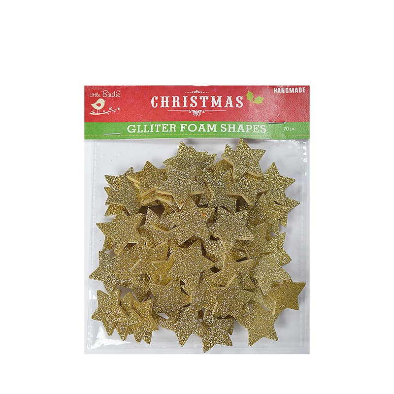Little Birdie Christmas Stickers – Glitter Star, 70pc