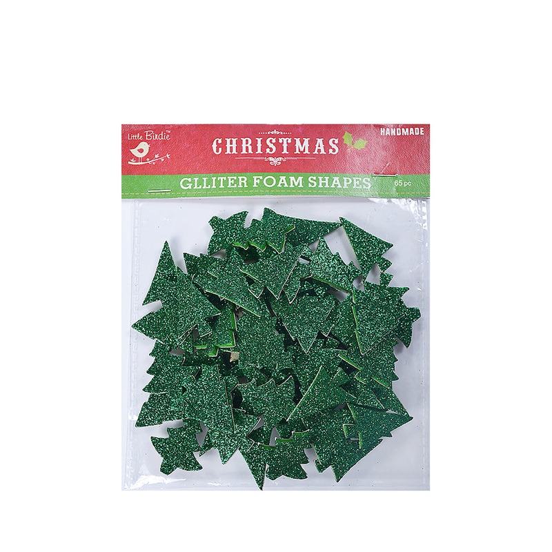 Little Birdie Christmas Stickers – Glitter Tree, 65pc