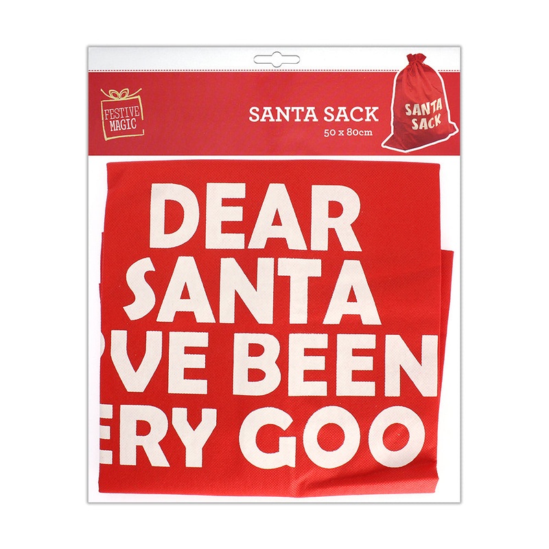 Santa Sack – Dear Santa, 50 X 80Cm, 1Pc