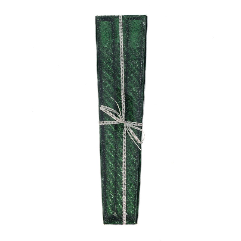 Swirl Candle 3Pcs- Green