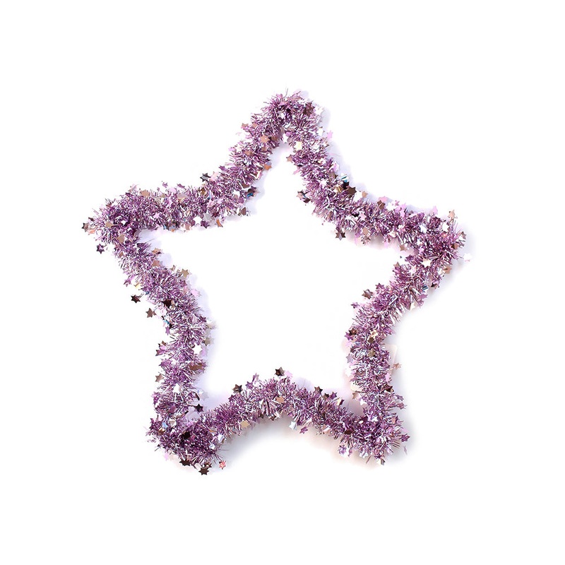 Tinsel Deco Star – Purple, 1Pc