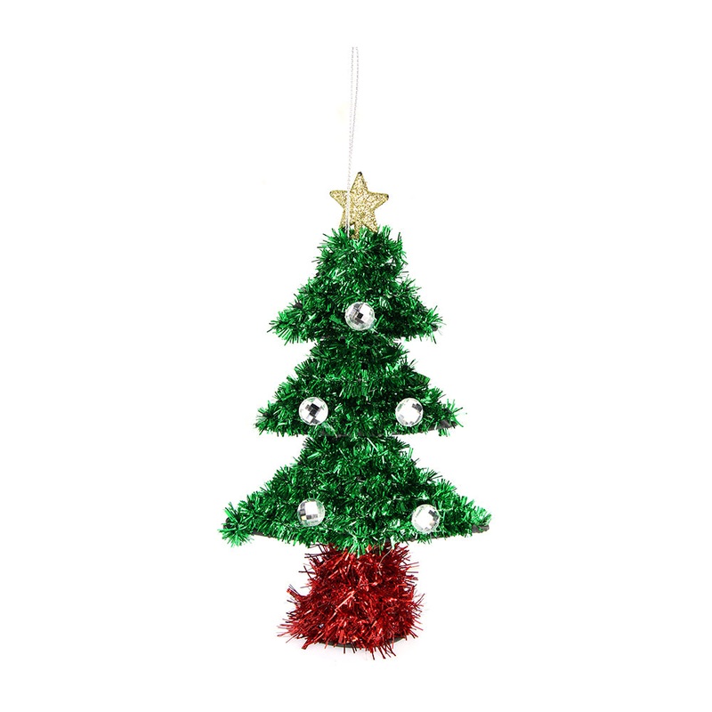 Tinsel Hanging Deco – Christmas Tree, 20 CM, 1Pc