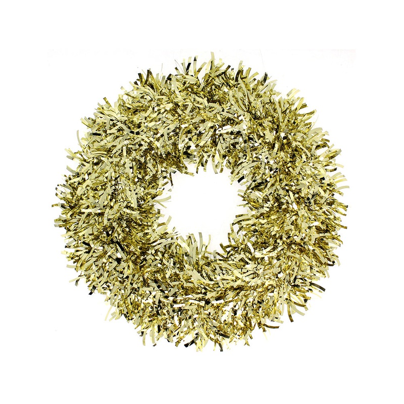 Tinsel Wreath – Golden, 25Cm, 1Pc