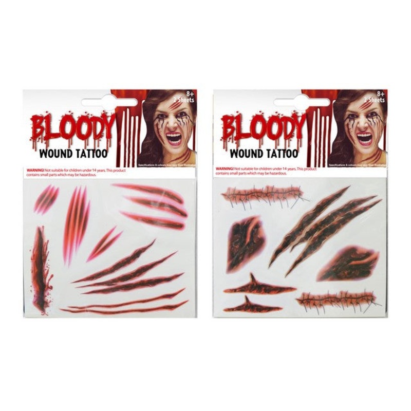Bloody Wound Tattoo 2Sheets