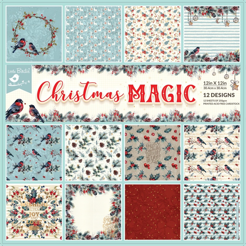 Paper Pack Christmas Magic 12 X 12inch 250gsm 12Sheet