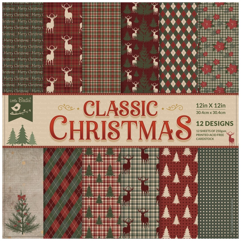 Paper Pack Classic Christmas 12 X 12inch 250gsm 12Sheet