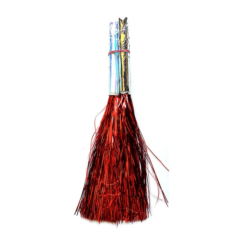 Party Pom Poms – Hand Held,Assorted Colour  Red