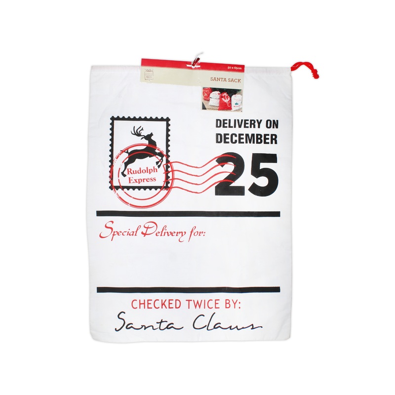Santa Sack White Special Delivery 50x65cm XB2959