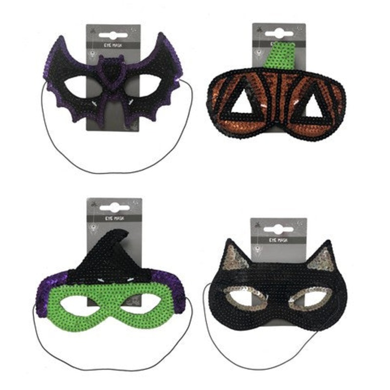 Sequin Eye Mask Kids Assorted 1Pc