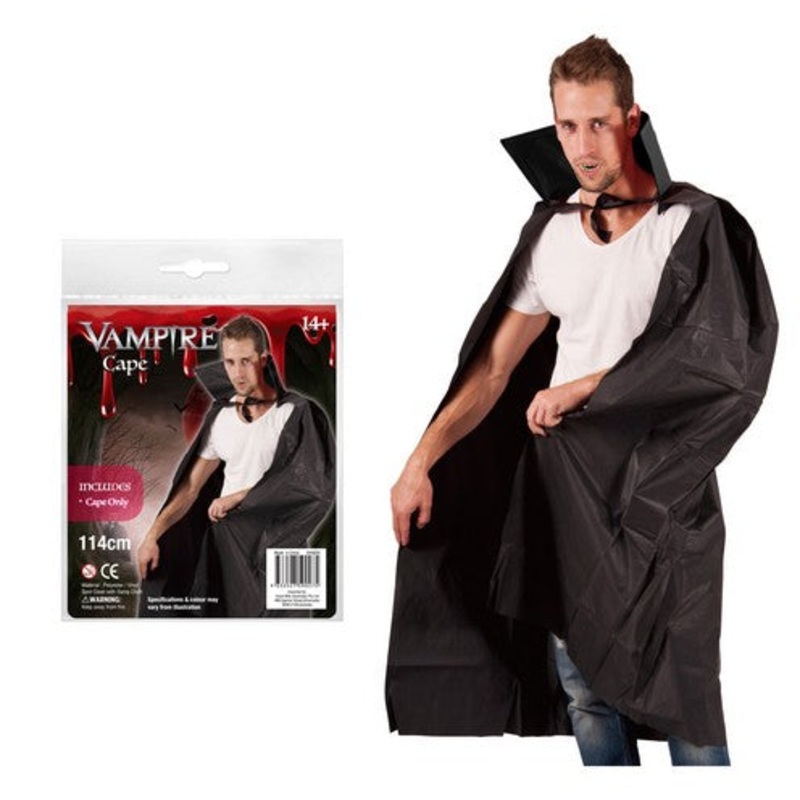 Vampire Vinyl Cape Adult 1.15Mtr 1Pc