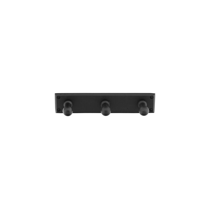 Emtek Sandcast Bronze 3 Hooks with Rectangular Plate Hook