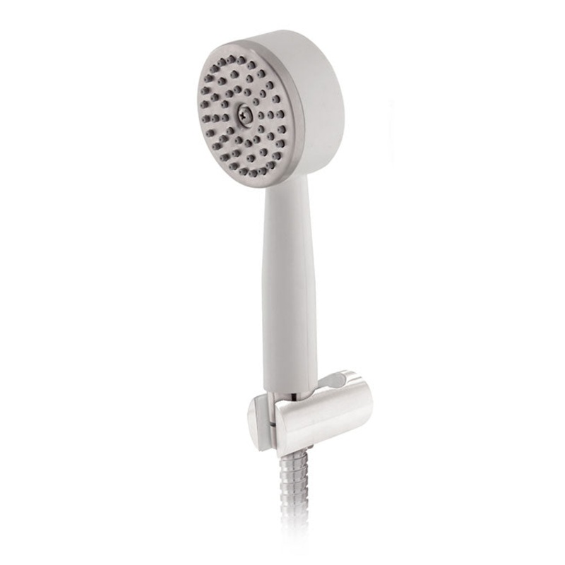Hand Shower 2.5 Inch (Stainless Steel Hose) – White