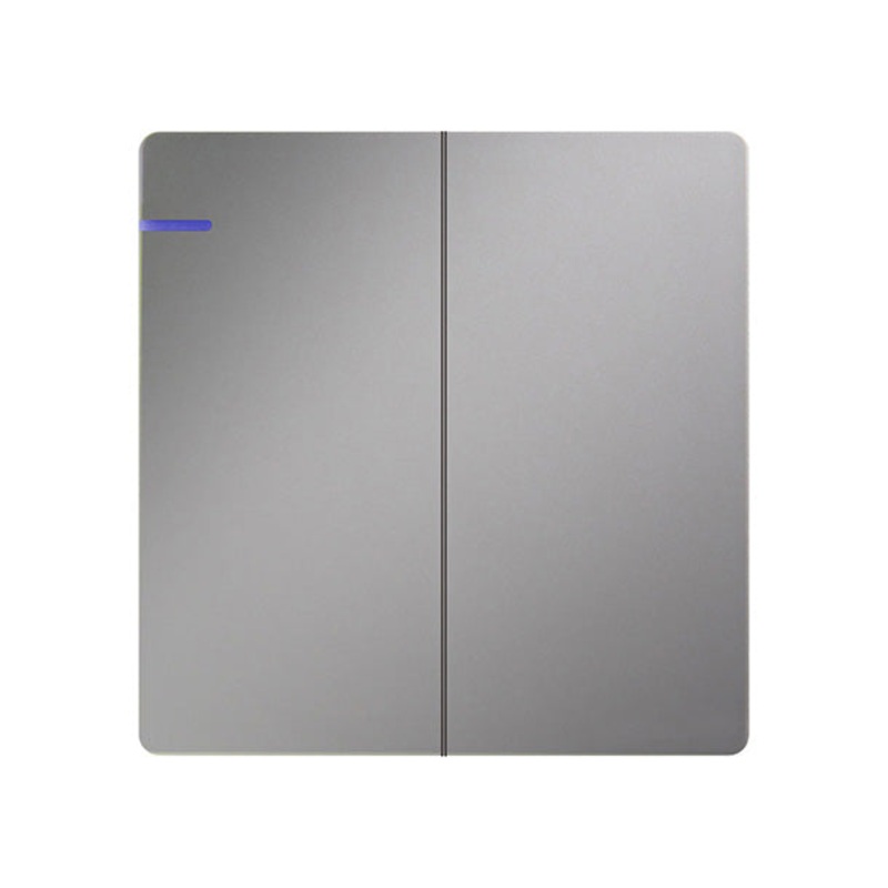 Trilif 2 Gang 1 Way Switch Grey