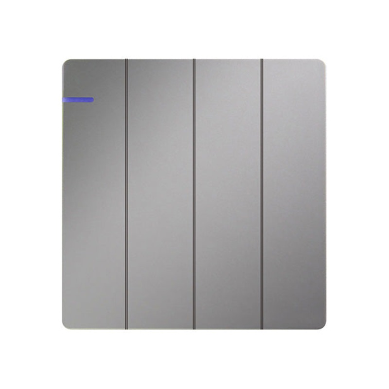 Trilif 4 Gang 1 Way Switch Grey