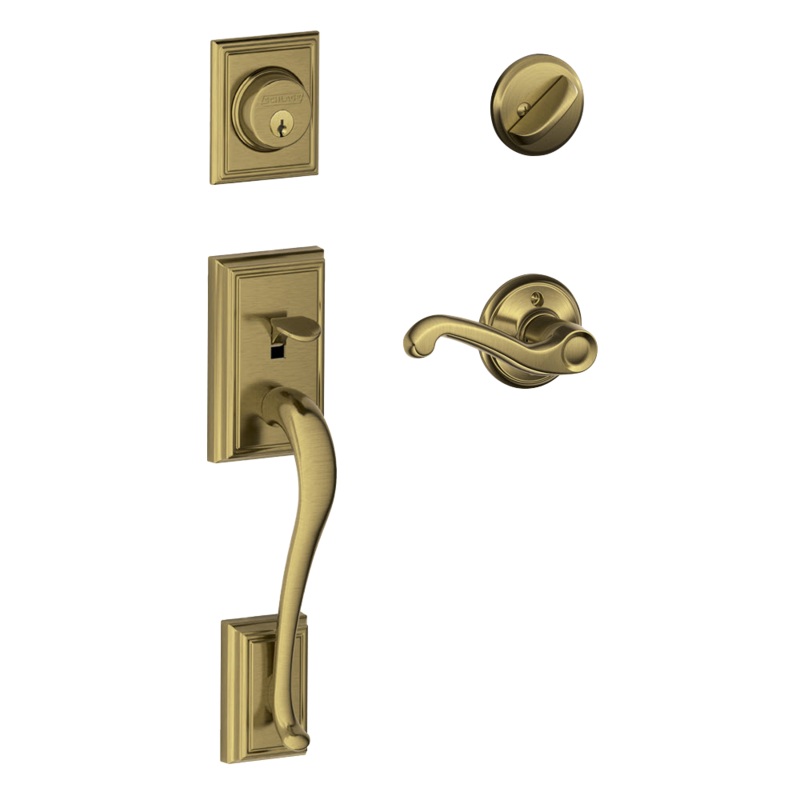 Schlage Addison Front Entry Handleset with Flair Lever