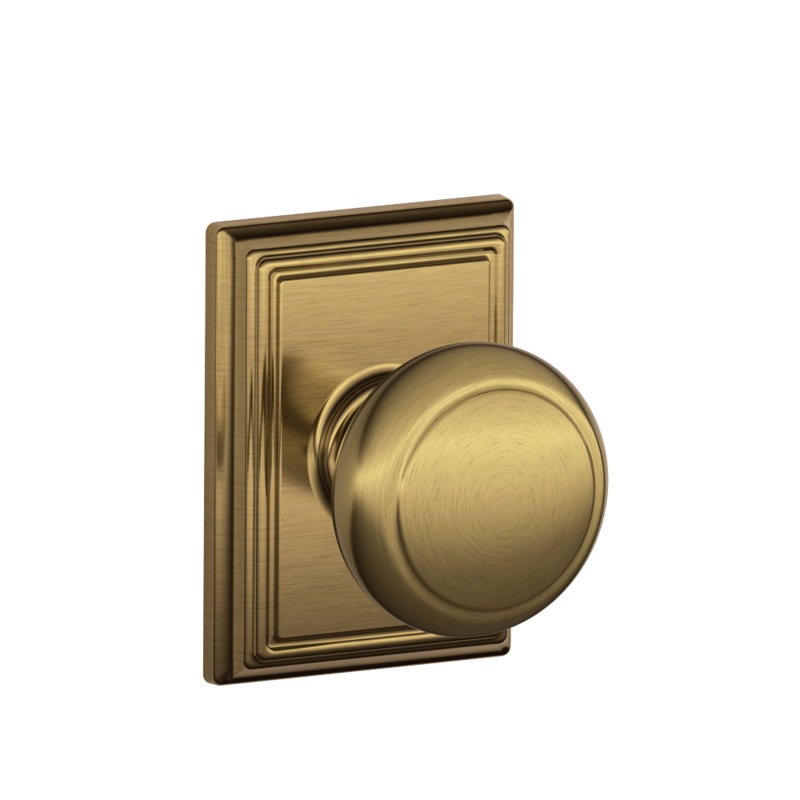 Schlage Andover Passage Knob with Addison Decorative Trim