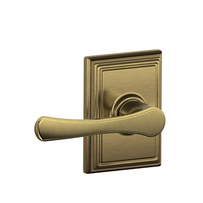 Schlage Avila Passage Lever with Addison Decorative Trim