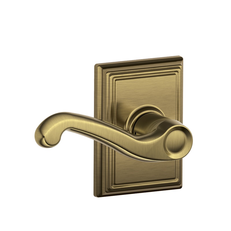 Schlage Flair Passage Lever with Addison Decorative Trim