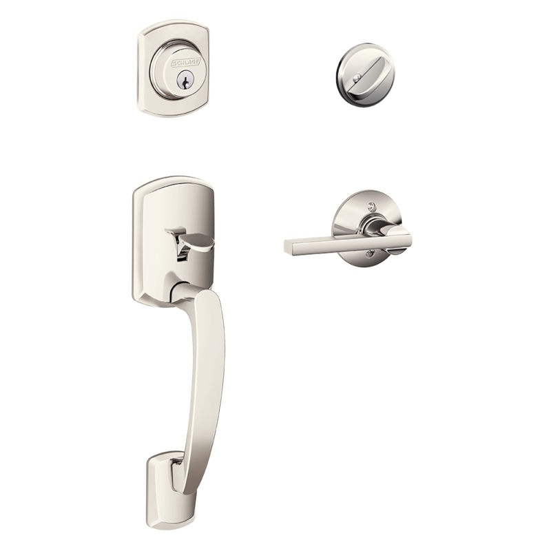 Schlage Greenwich Front Entry Handleset with Latitude Lever
