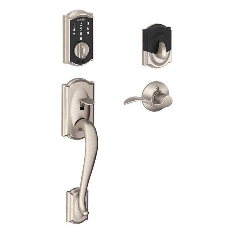 Schlage Touch Entry Handleset – Camelot (CAM) Style with Accent (ACC) Lever