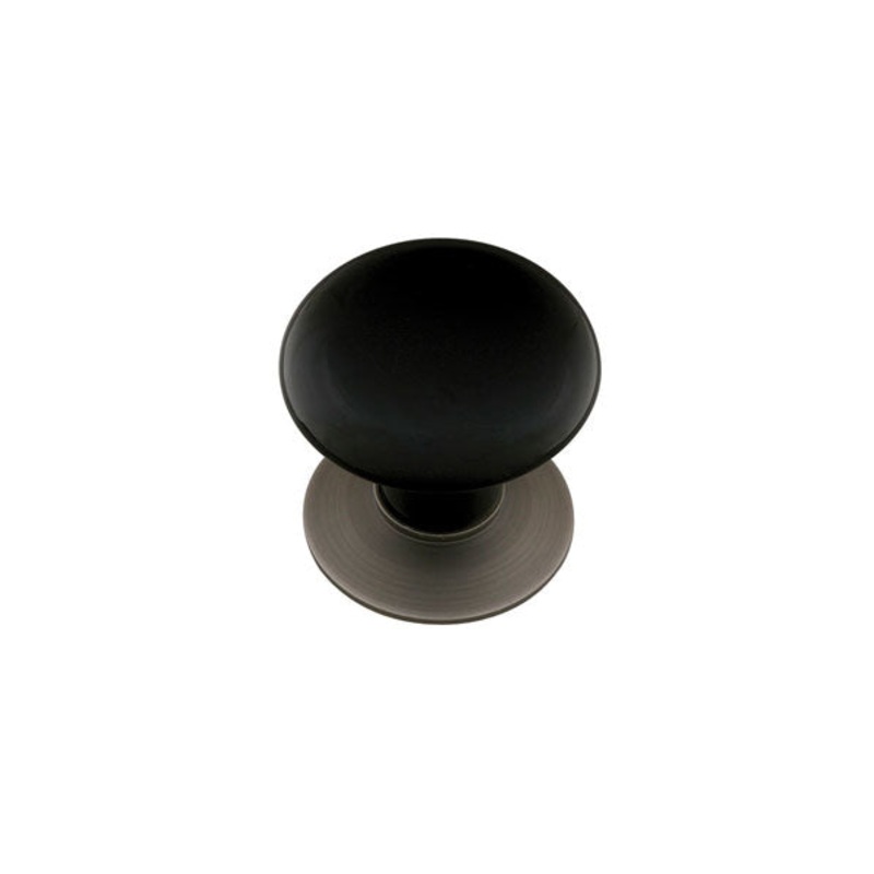 Emtek Porcelain Knob with Base – Ebony