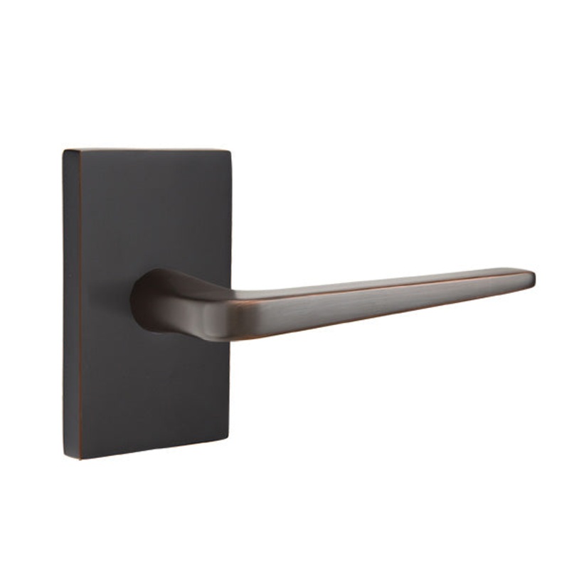 Emtek Athena Lever with Modern Rectangular Rosette