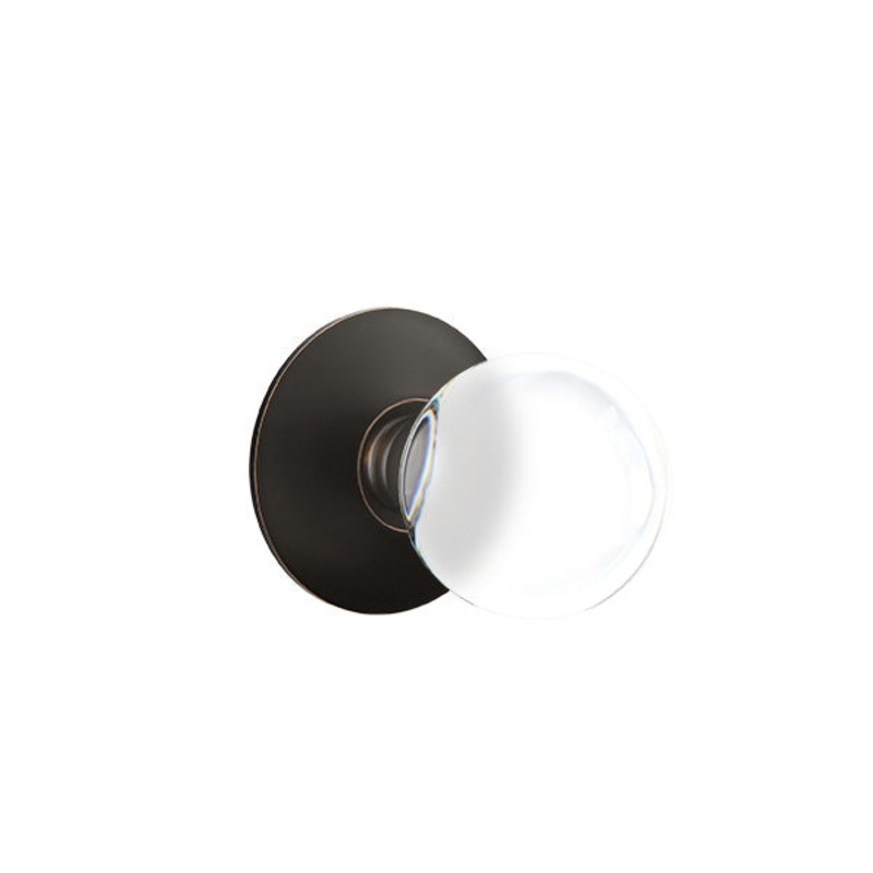 Emtek Bristol Crystal Knob with Modern Rosette
