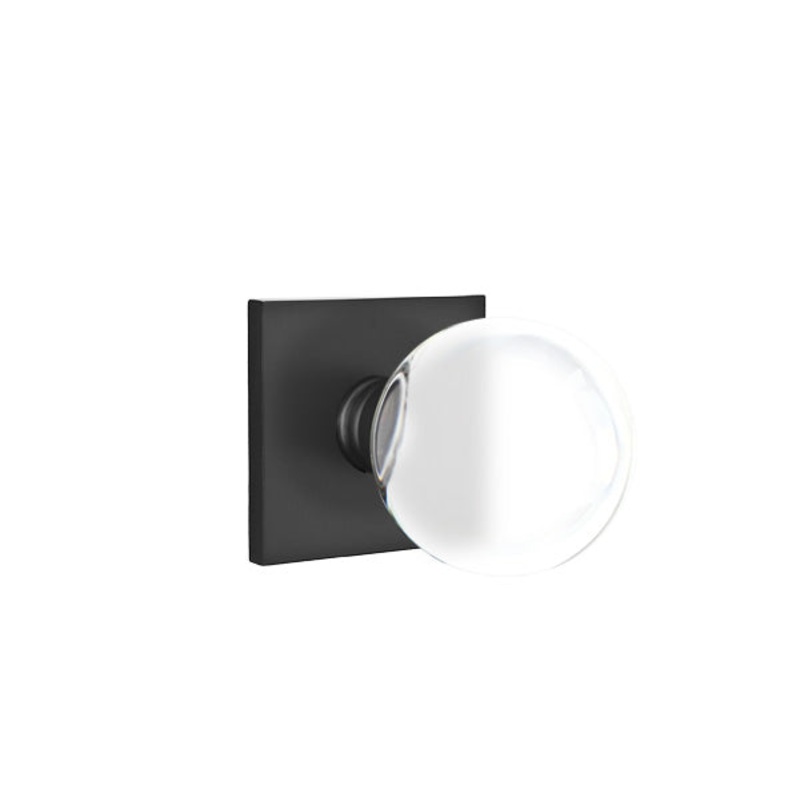 Emtek Bristol Crystal Knob with Square Rosette
