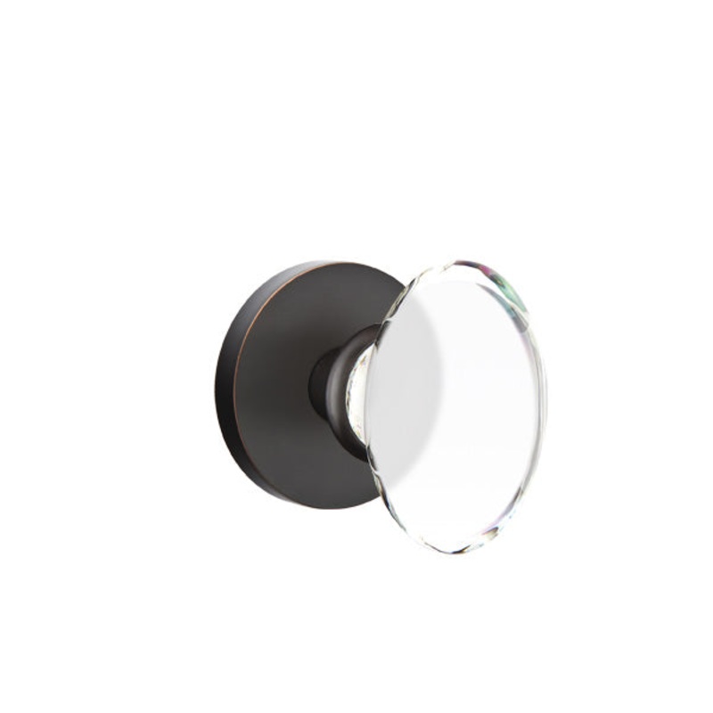 Emtek Hampton Crystal Knob with Disk Rosette
