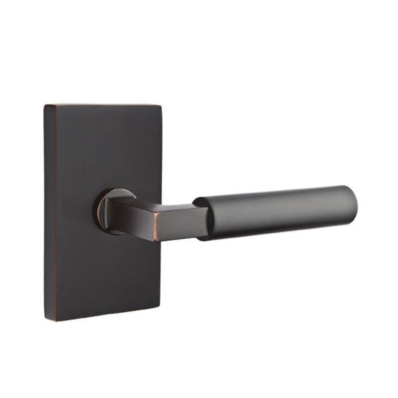 Emtek Hercules Lever with Modern Rectangular Rosette
