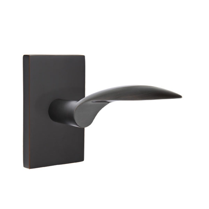 Emtek Mercury Lever with Modern Rectangular Rosette