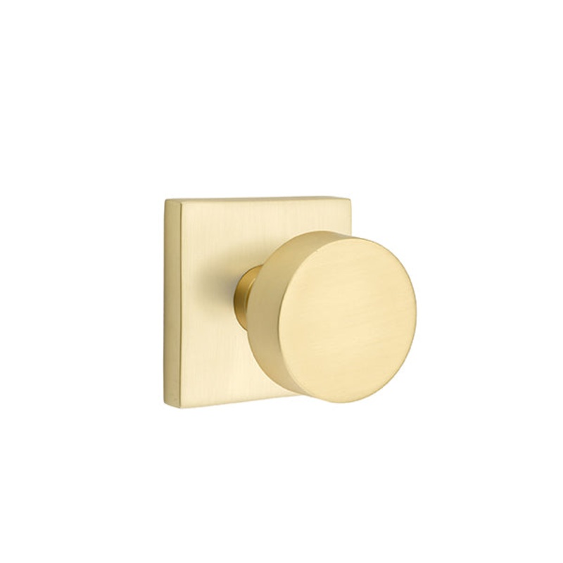 Emtek Round Knob with Square Rosette