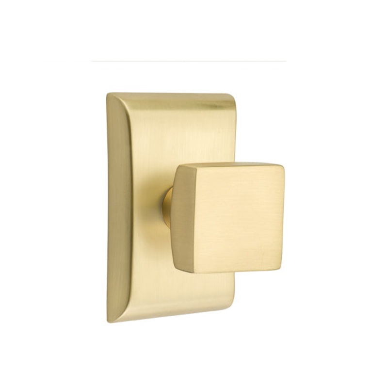 Emtek Square Knob with Neos Rosette
