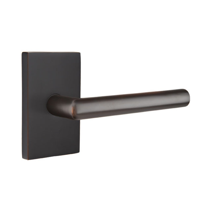 Emtek Stuttgart Lever with Modern Rectangular Rosette
