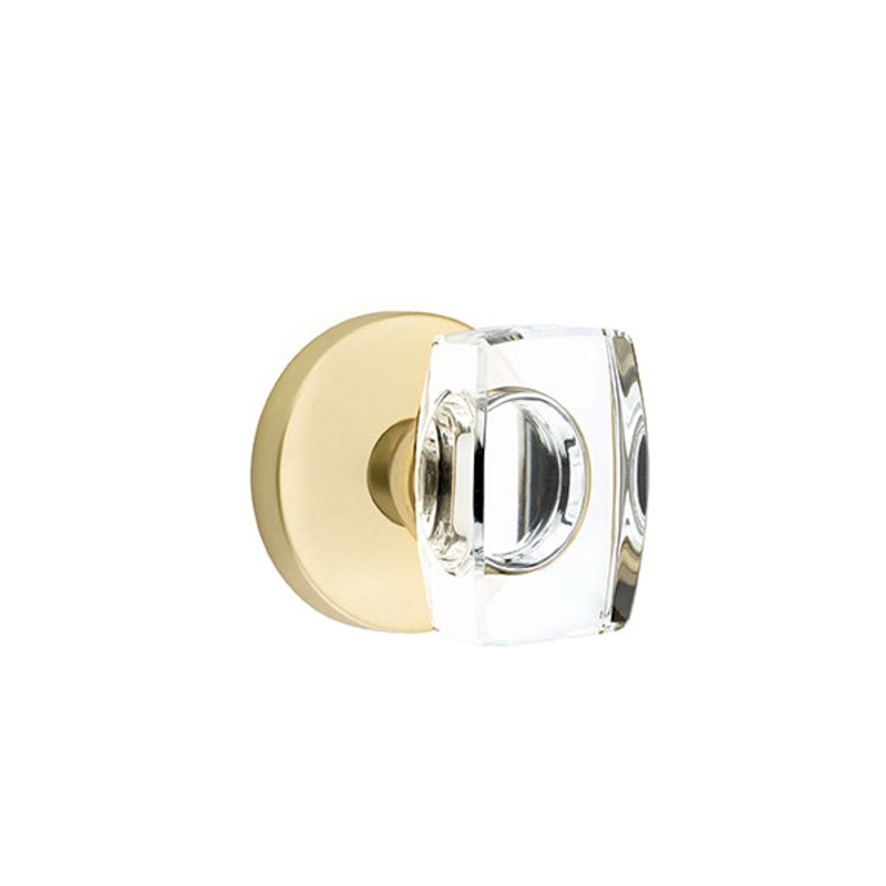 Emtek Windsor Crystal Knob with Disk Rosette