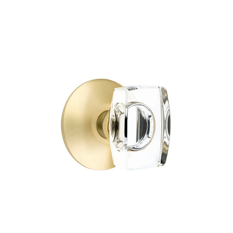 Emtek Windsor Crystal Knob with Modern Rosette