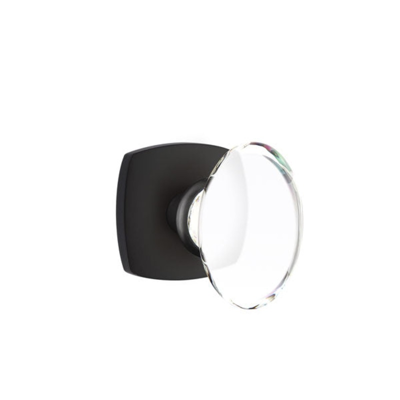 Emtek Hampton Crystal Knob with Urban Modern Rosette