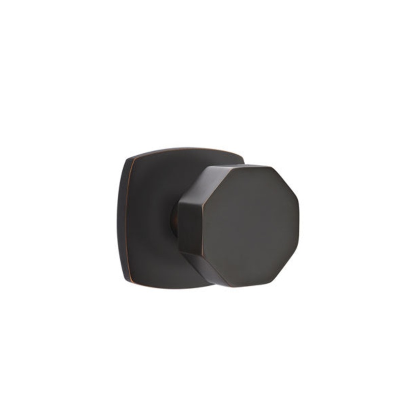Emtek Octagon Knob with Urban Modern Rosette