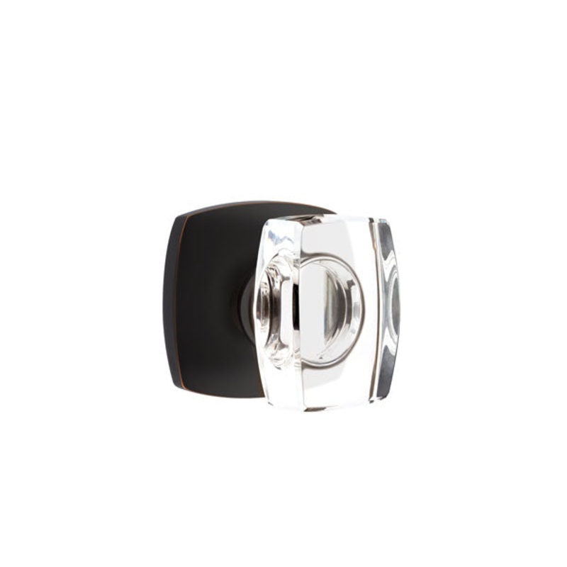 Emtek Windsor Crystal Knob with Urban Modern Rosette