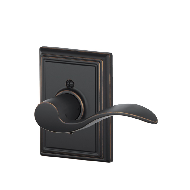 Schlage Accent Dummy Lever with Addison Decorative Trim