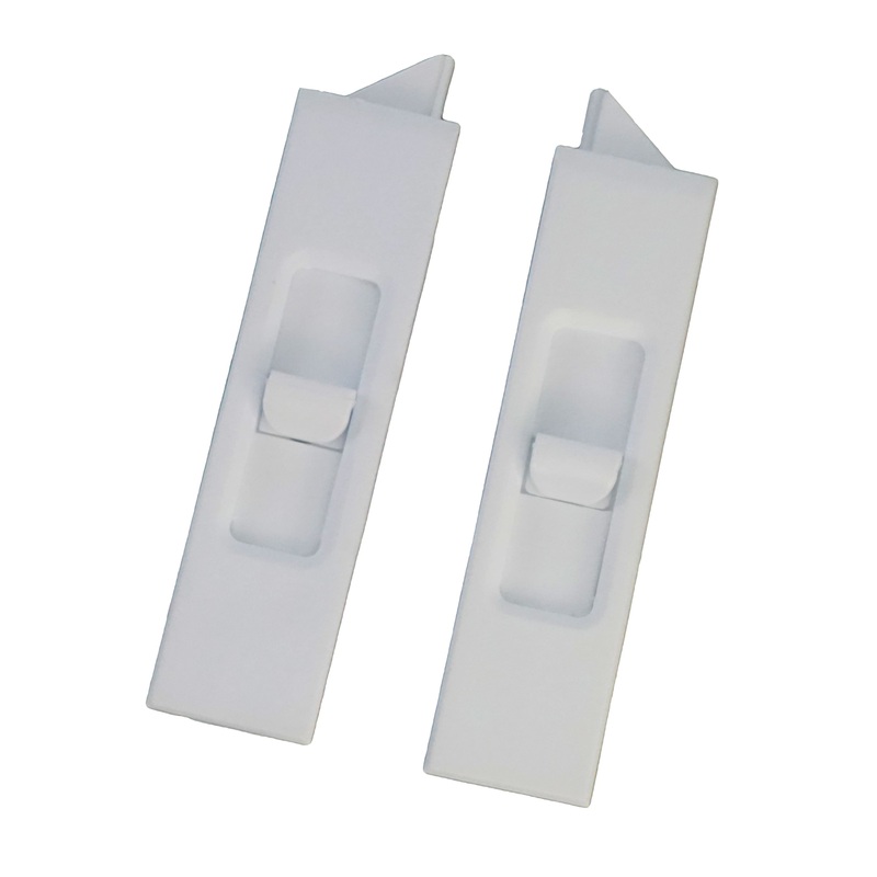 2-5/8 White Tilt Latch Set – 1/4 Nose – 3/16 Snap Style