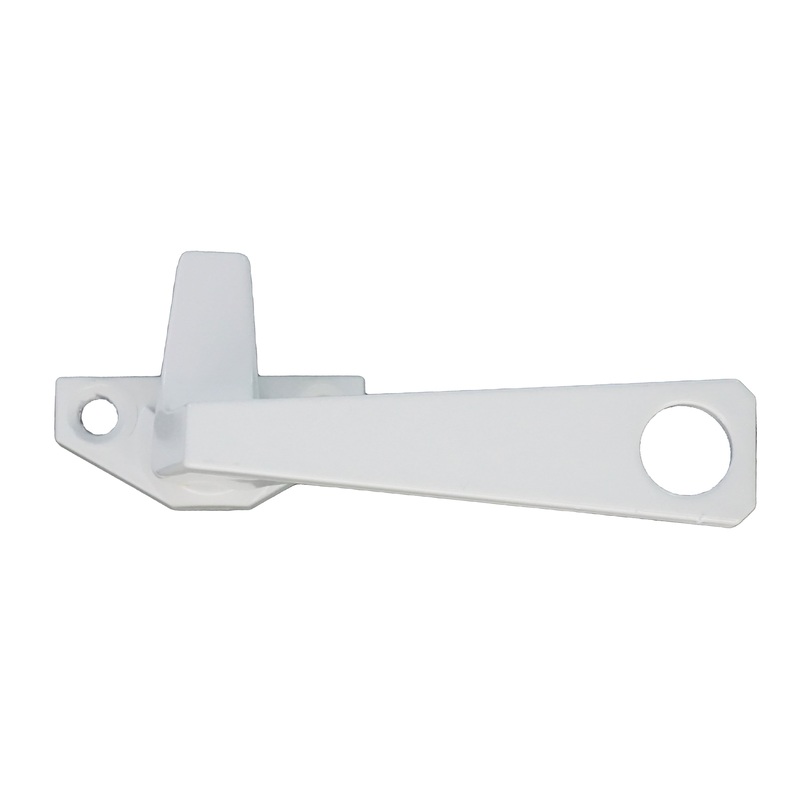 WRS Truth Left Hand Pole-Operated Cam Handle Lock With Offset Base- White