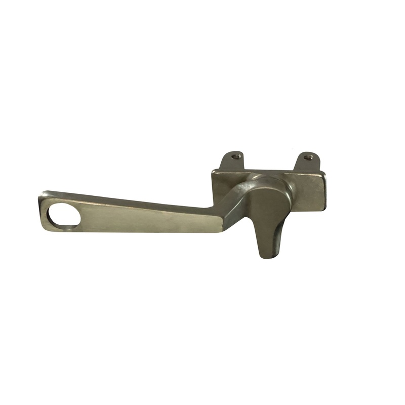 WRS Kawneer Left or Right Hand Angle Base Cam Handle with Pole Hole – Nickel Bronze