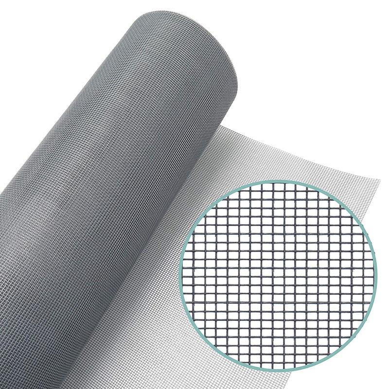 WRS Grey Fiberglass Window Screen Mesh 48 x 100′ Roll