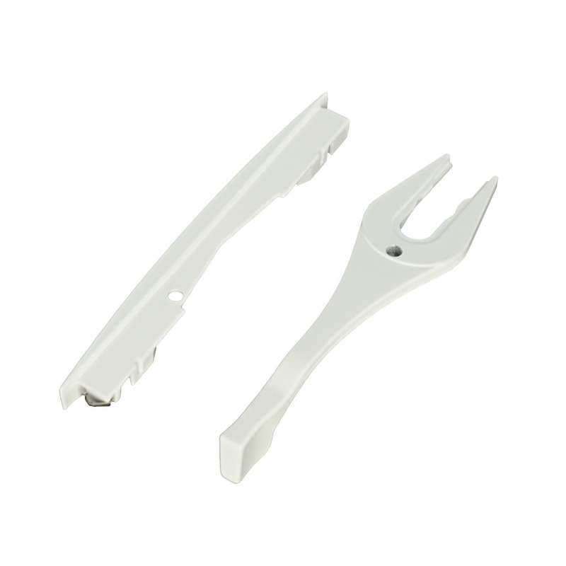 WRS Truth Hardware Mirage Casement Handle and Escutcheon Set – White