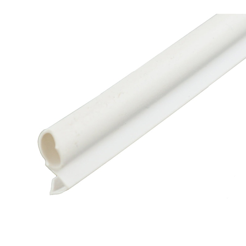 WRS White Push-In Extruded Bulb Seal Weather Stripping – 24 Ft Roll