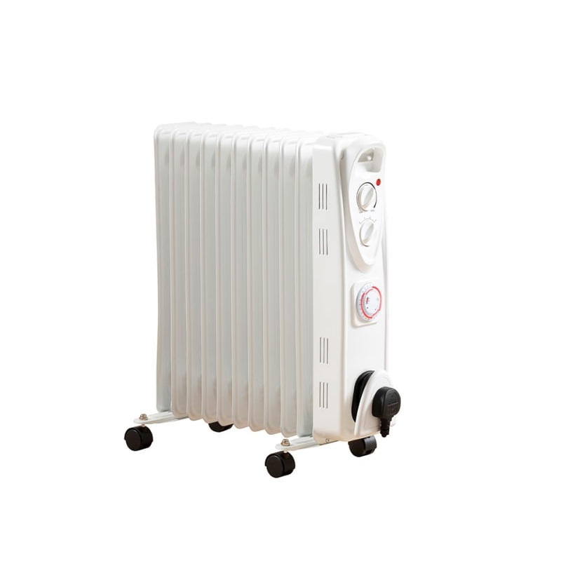 Oil Heater + Timer White 2.5kW HEA1895GE
